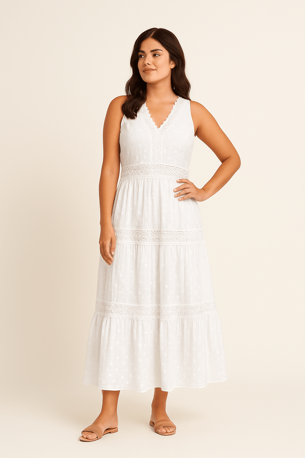 Eimear – Boho Maxi Dress with Tiered Skirt & Flowy Sleeves