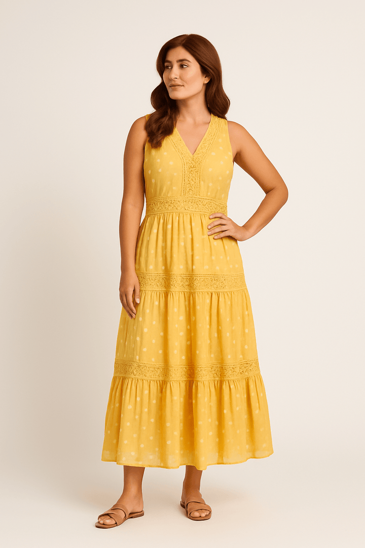 Eimear – Boho Maxi Dress with Tiered Skirt & Flowy Sleeves