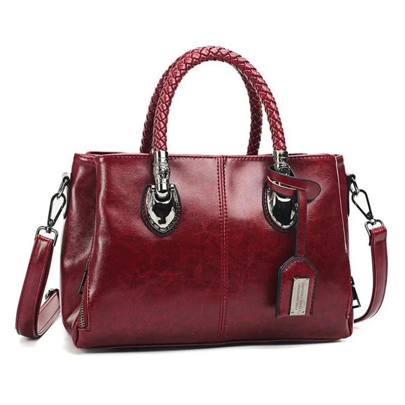 Brynhildur – Chic Braided Handle Handbag for Women