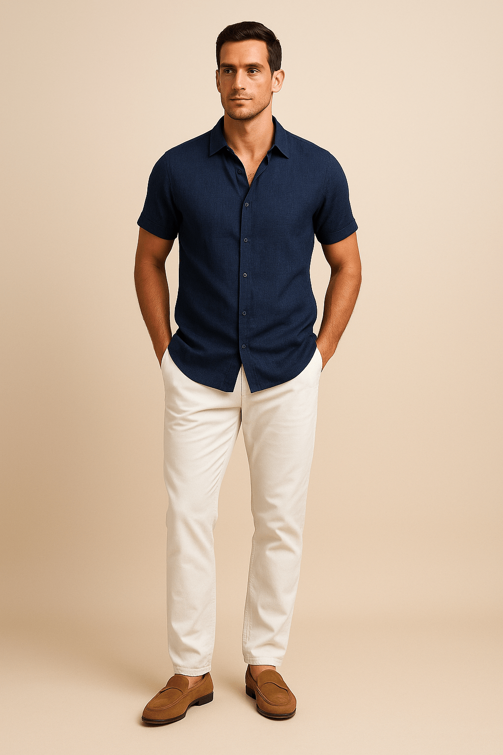 Tom Casual Button-Down Shirt – Short Sleeve