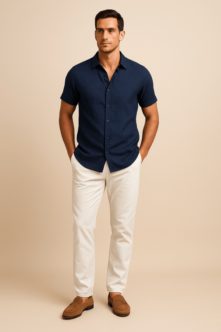 Tom Casual Button-Down Shirt – Short Sleeve