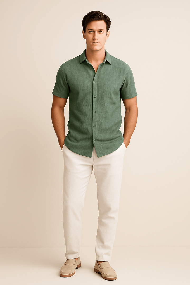 Tom Casual Button-Down Shirt – Short Sleeve
