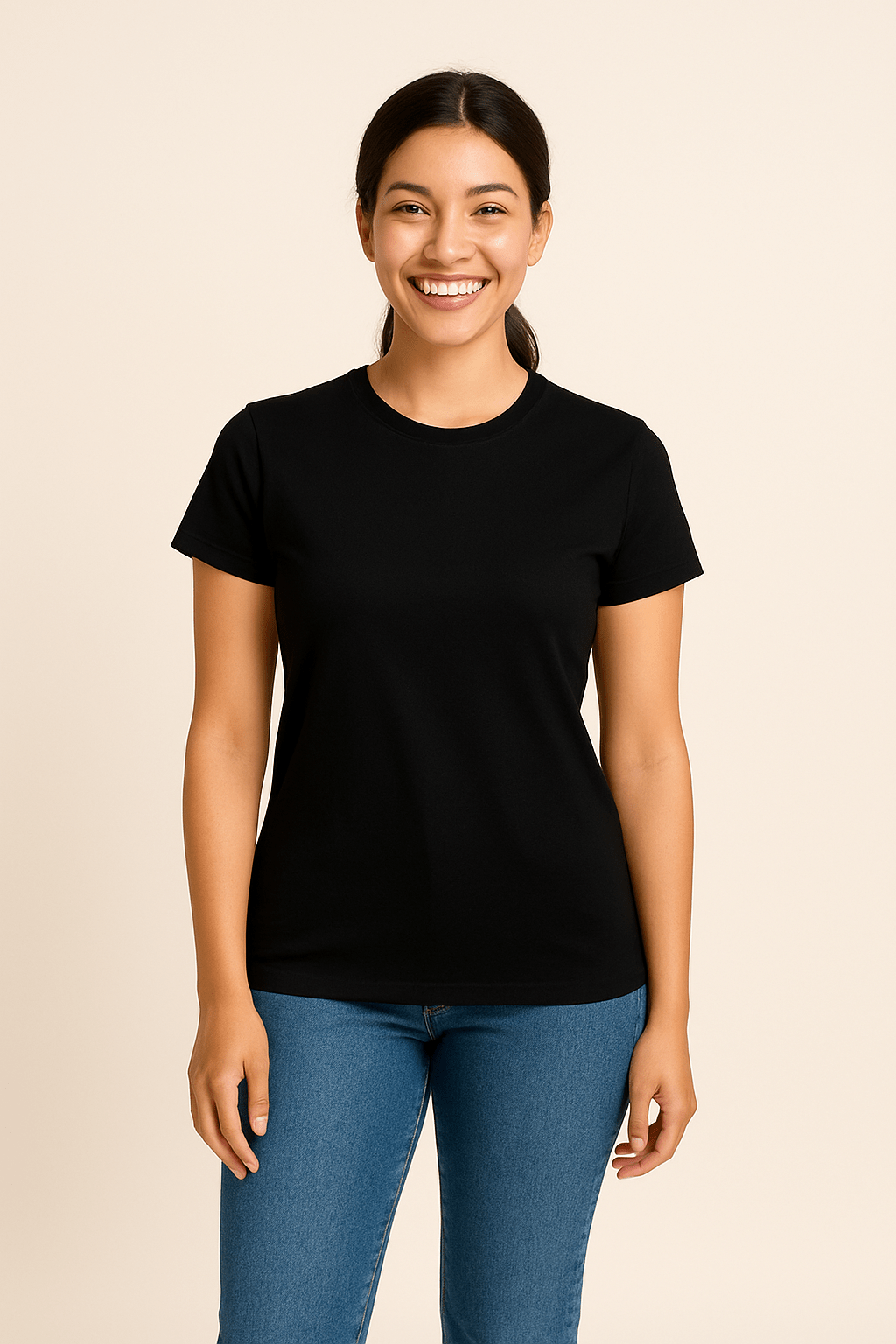 Claire Women's Slim Fit Short Sleeve T-Shirt - 100% Cotton