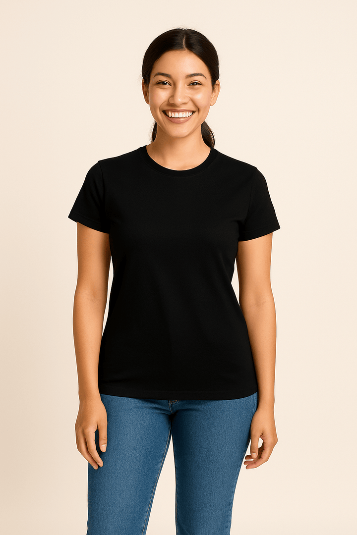 Claire Women's Slim Fit Short Sleeve T-Shirt - 100% Cotton