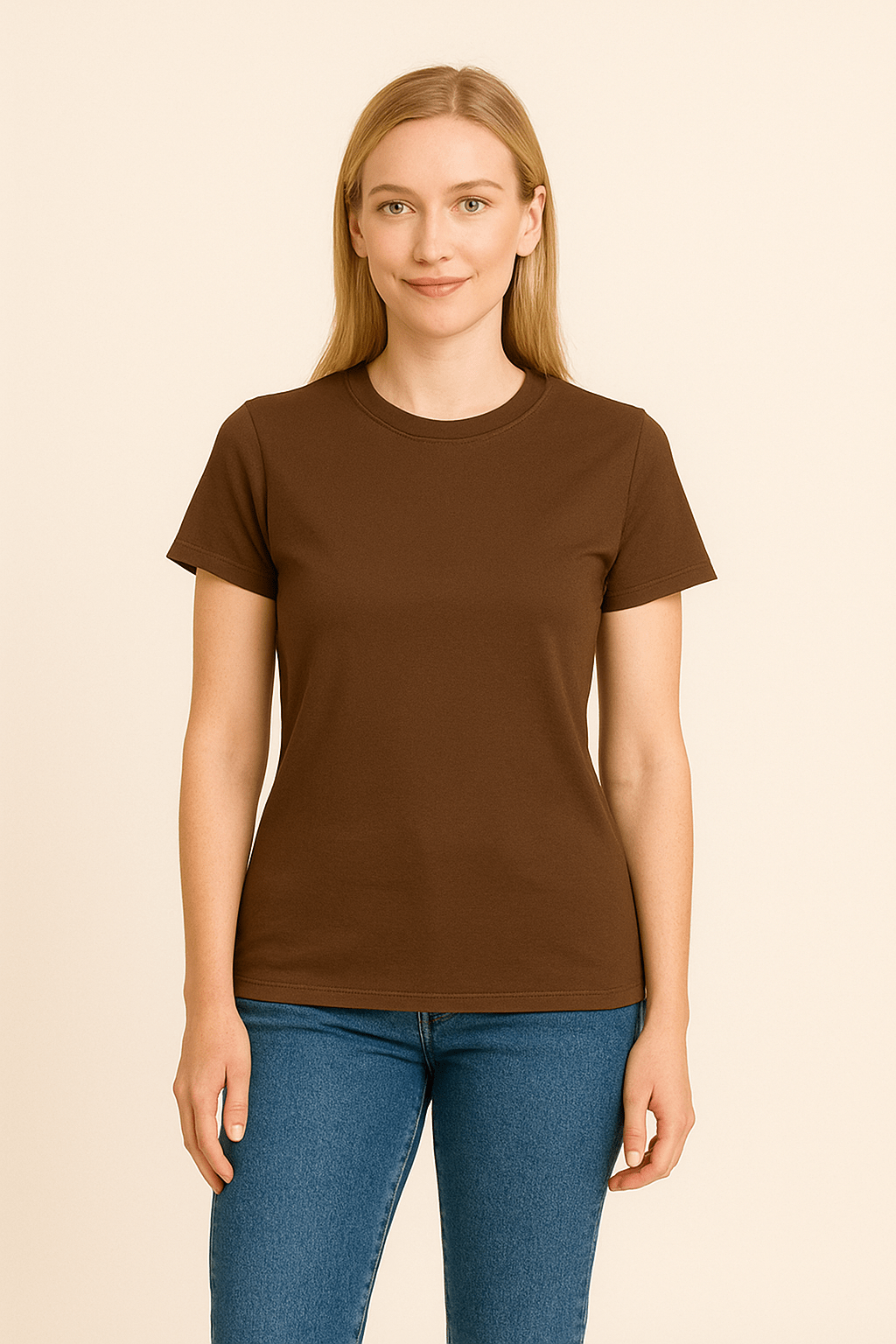 Claire Women's Slim Fit Short Sleeve T-Shirt - 100% Cotton