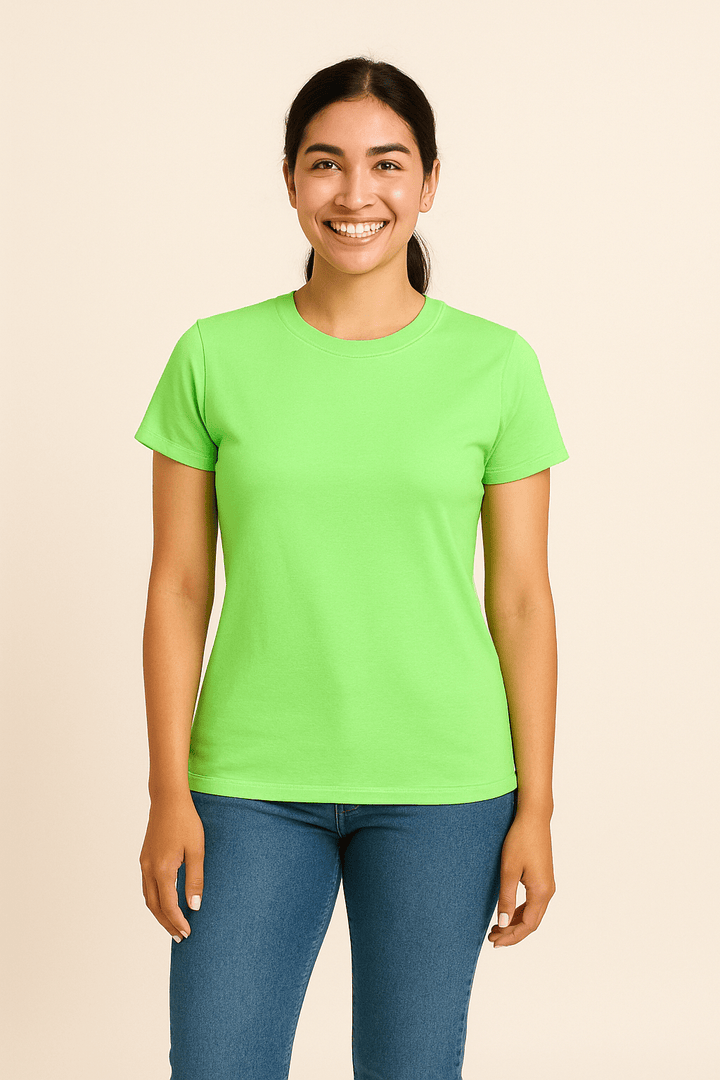 Claire Women's Slim Fit Short Sleeve T-Shirt - 100% Cotton