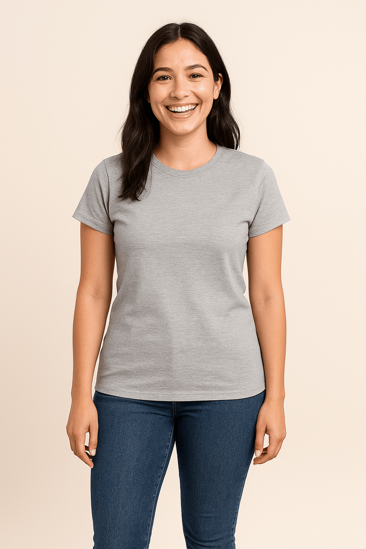 Claire Women's Slim Fit Short Sleeve T-Shirt - 100% Cotton