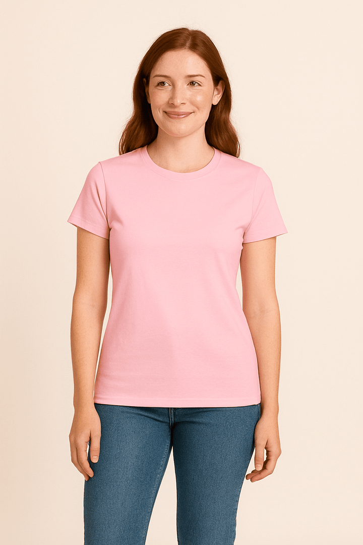 Claire Women's Slim Fit Short Sleeve T-Shirt - 100% Cotton