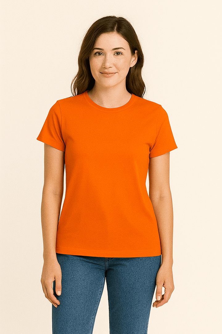 Claire Women's Slim Fit Short Sleeve T-Shirt - 100% Cotton
