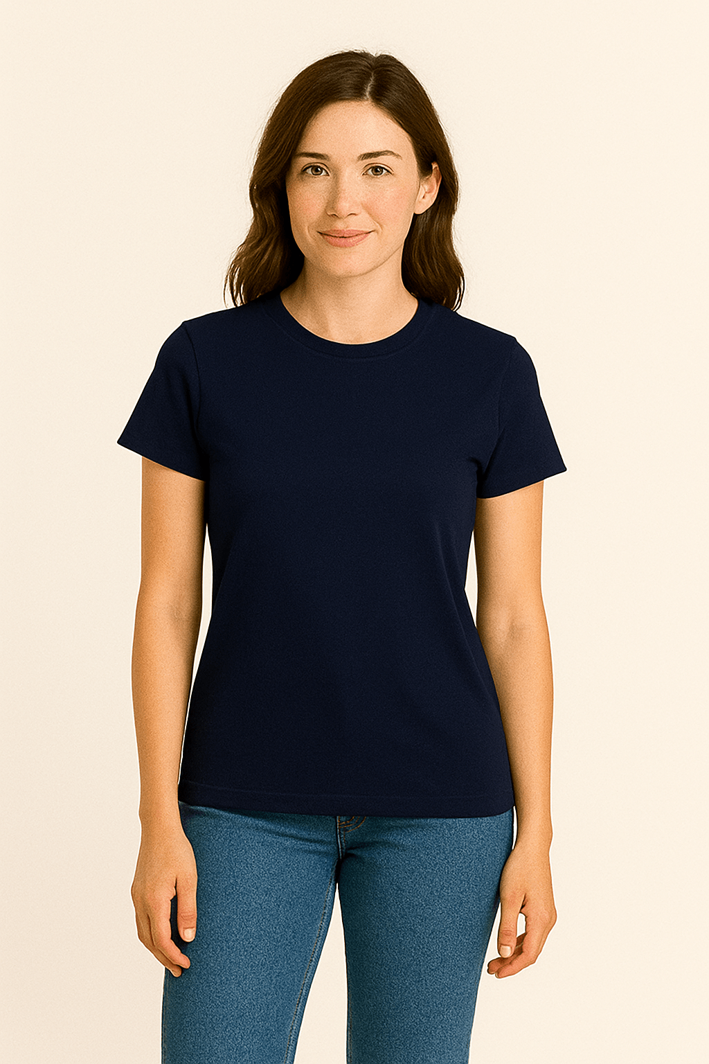Claire Women's Slim Fit Short Sleeve T-Shirt - 100% Cotton