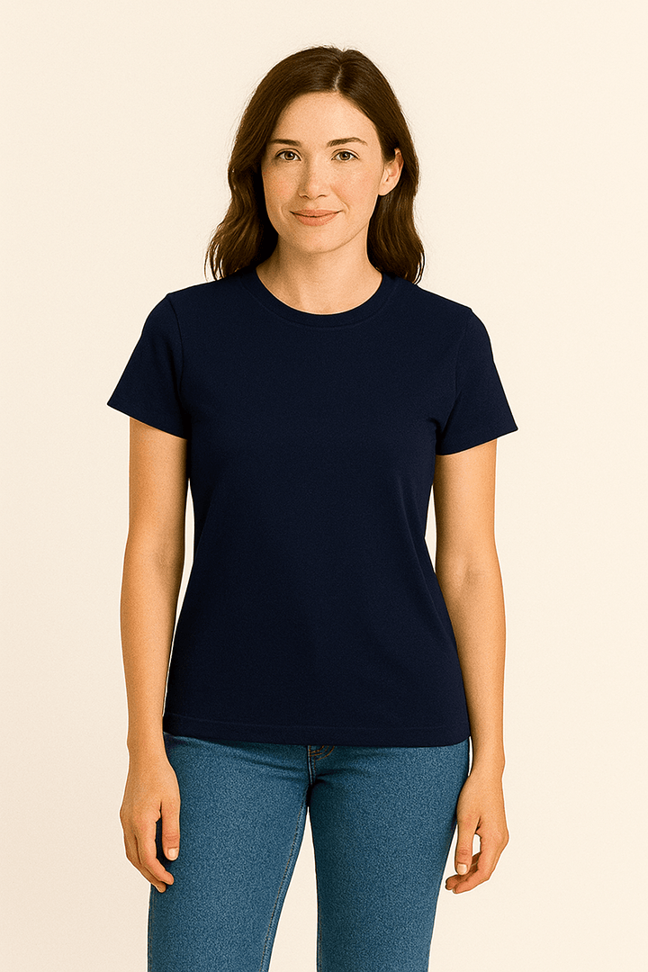 Claire Women's Slim Fit Short Sleeve T-Shirt - 100% Cotton