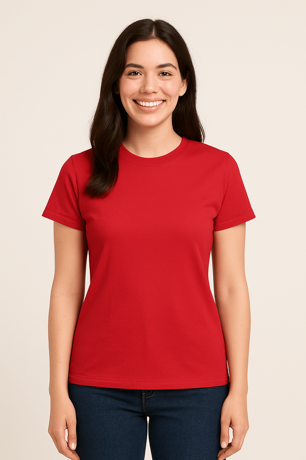 Claire Women's Slim Fit Short Sleeve T-Shirt - 100% Cotton