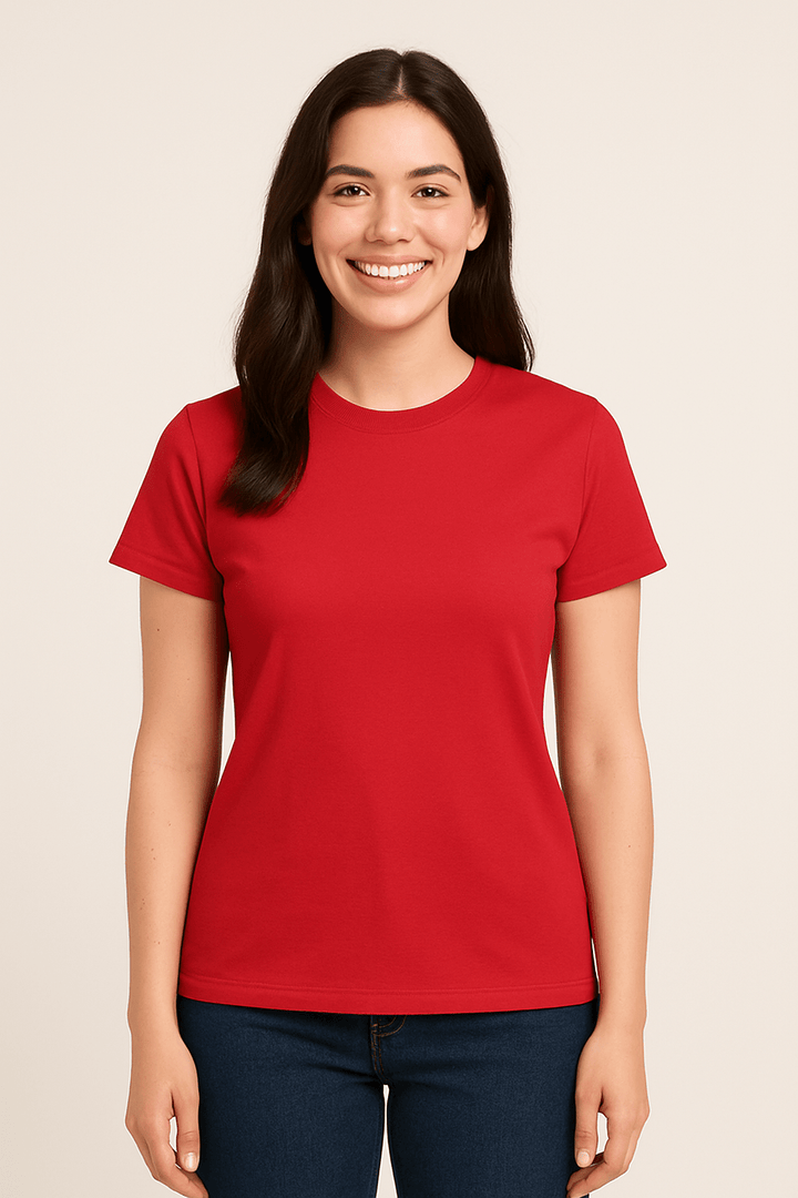 Claire Women's Slim Fit Short Sleeve T-Shirt - 100% Cotton