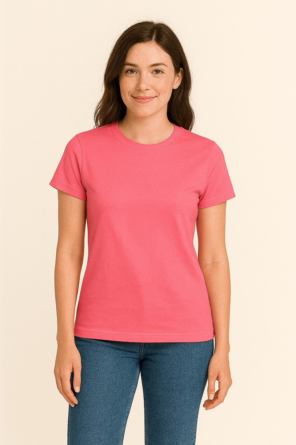Claire Women's Slim Fit Short Sleeve T-Shirt - 100% Cotton