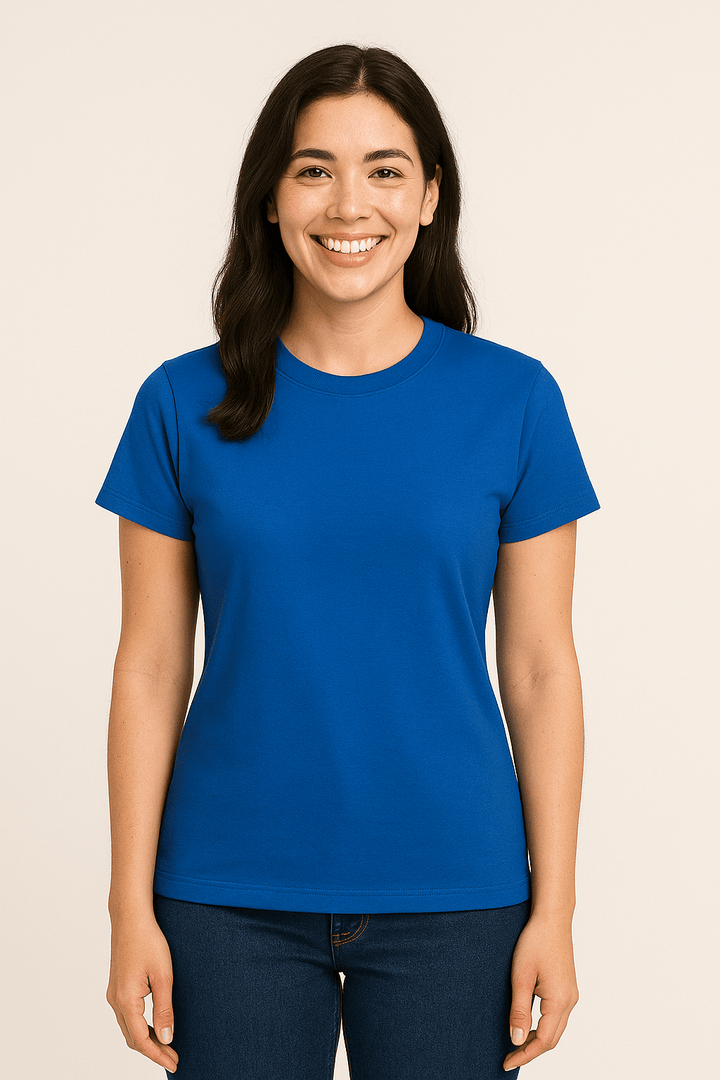 Claire Women's Slim Fit Short Sleeve T-Shirt - 100% Cotton