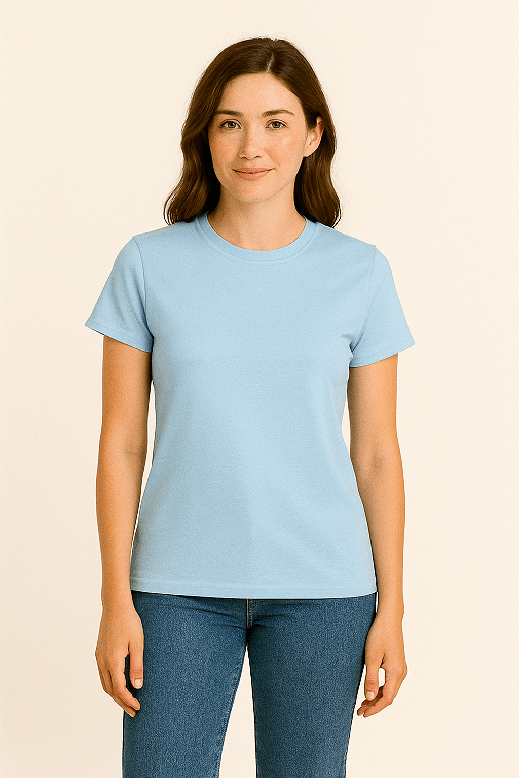 Claire Women's Slim Fit Short Sleeve T-Shirt - 100% Cotton
