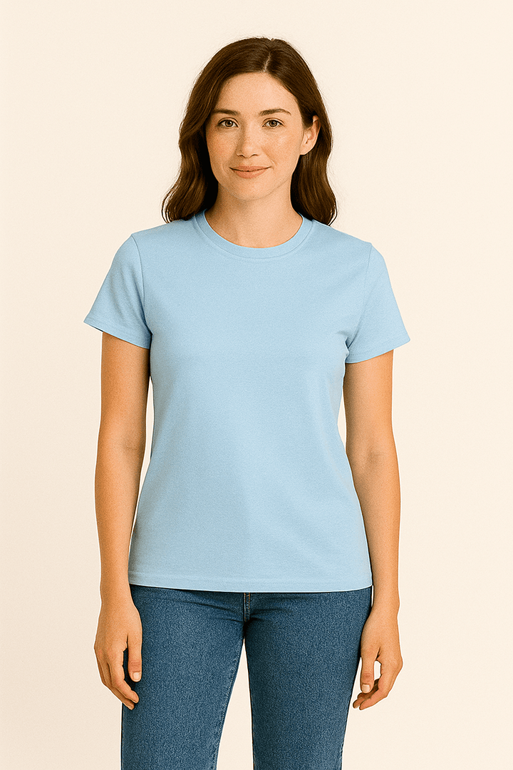 Claire Women's Slim Fit Short Sleeve T-Shirt - 100% Cotton