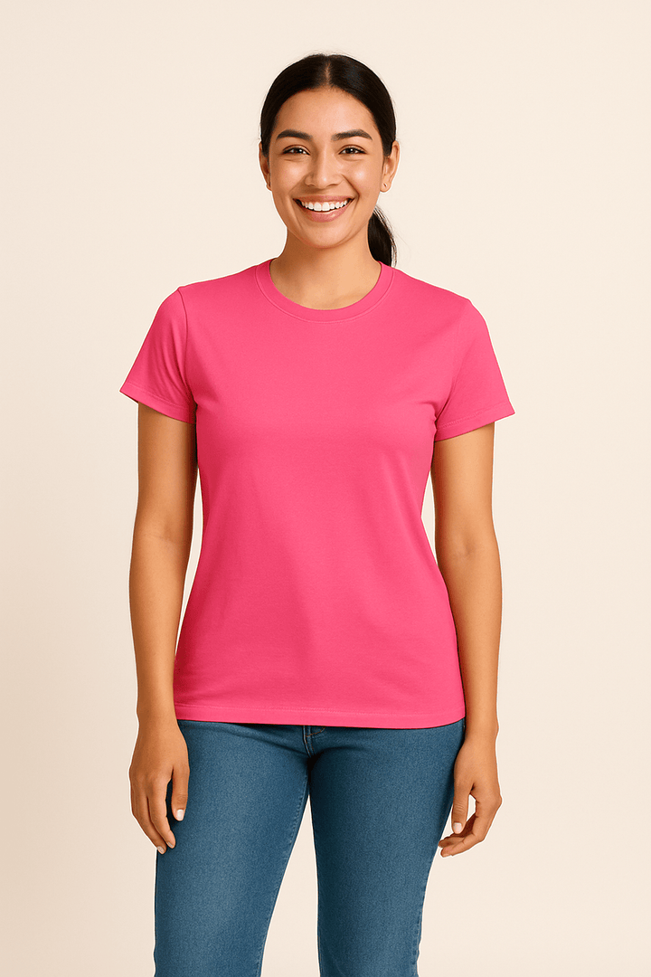 Claire Women's Slim Fit Short Sleeve T-Shirt - 100% Cotton