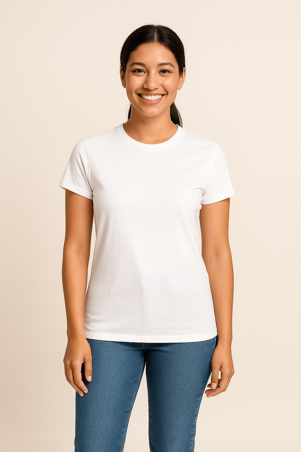 Claire Women's Slim Fit Short Sleeve T-Shirt - 100% Cotton