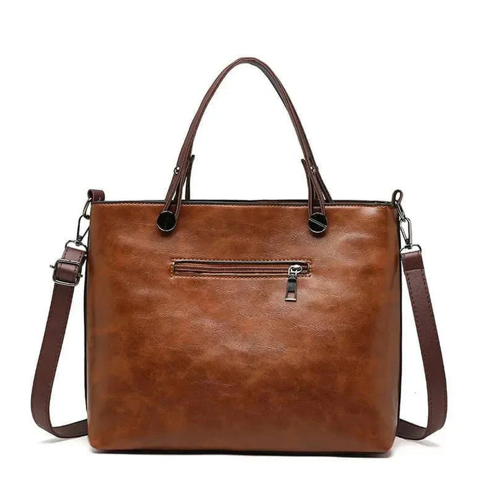 Colette Women's Faux Leather Shoulder Bag with Dual Handles, Detachable Strap, and Multiple Pockets