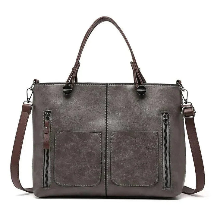 Colette Women's Faux Leather Shoulder Bag with Dual Handles, Detachable Strap, and Multiple Pockets