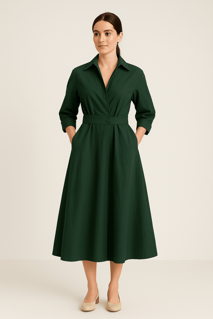 Sarah Women's Cotton Style Shirt Dress