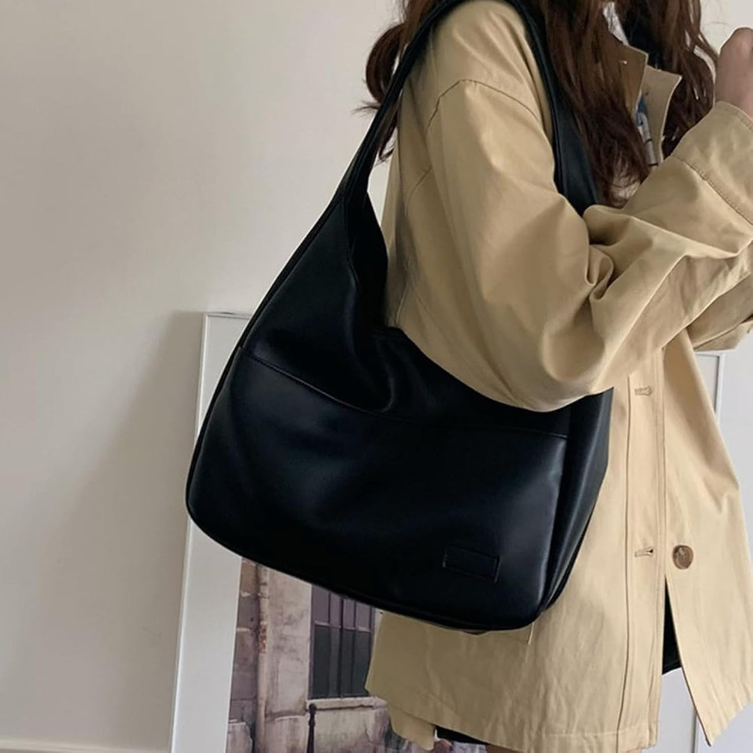 Delphine Women's Faux Leather Tote Bag - Structured Minimalist Design for Everyday Use