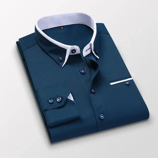 Elegant casual long-sleeve shirt for men