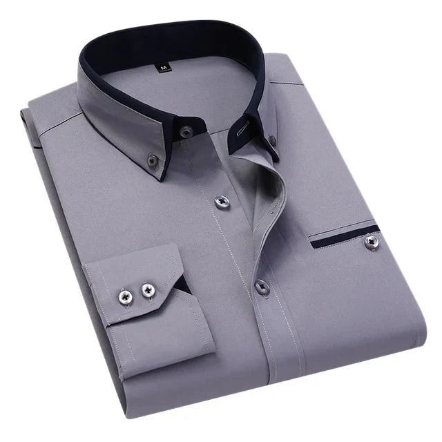 Elegant casual long-sleeve shirt for men
