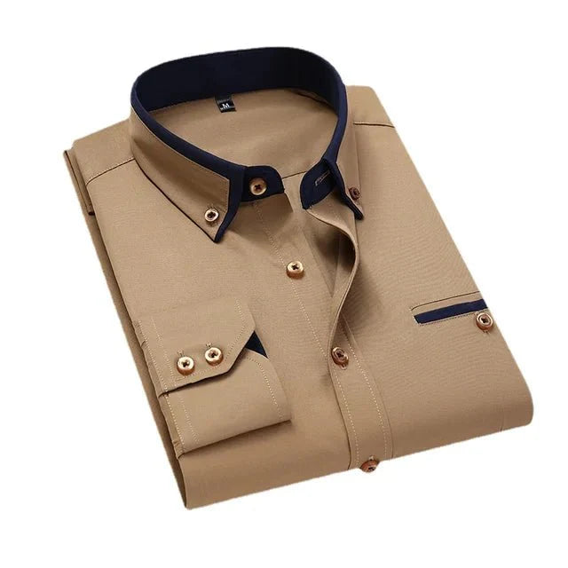 Elegant casual long-sleeve shirt for men