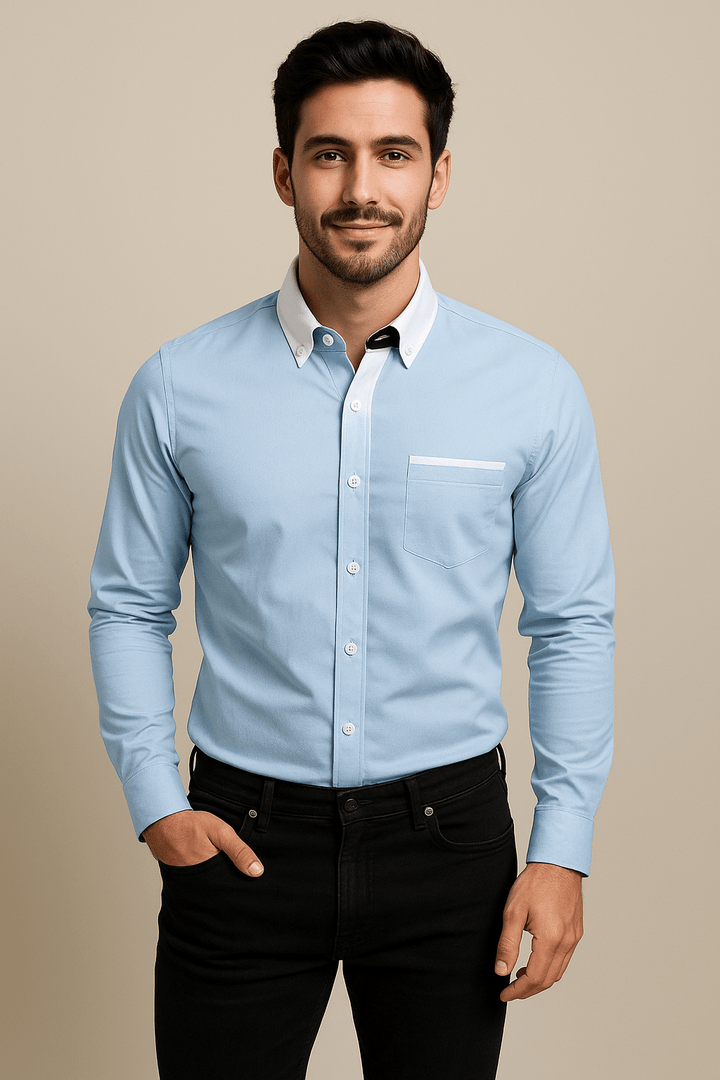 Elegant casual long-sleeve shirt for men
