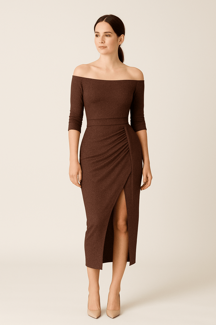 Ailis – Stretch Maxi Dress with Soft Touch Finish
