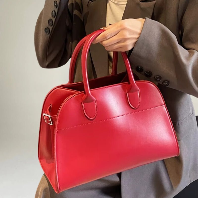 Elise Women's Structured Handbag - Elegant Design with Detachable Shoulder Strap