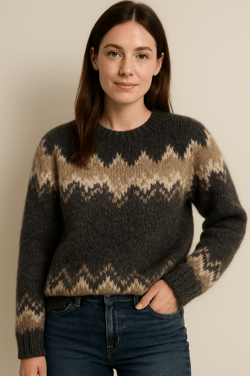 Eliza – Women’s Elegant Round Neck Sweater – Soft Knit