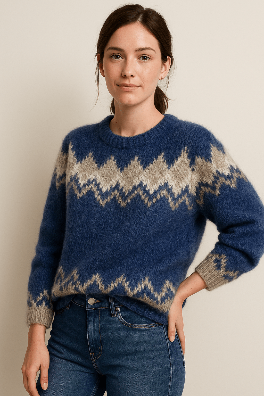 Eliza – Women’s Elegant Round Neck Sweater – Soft Knit