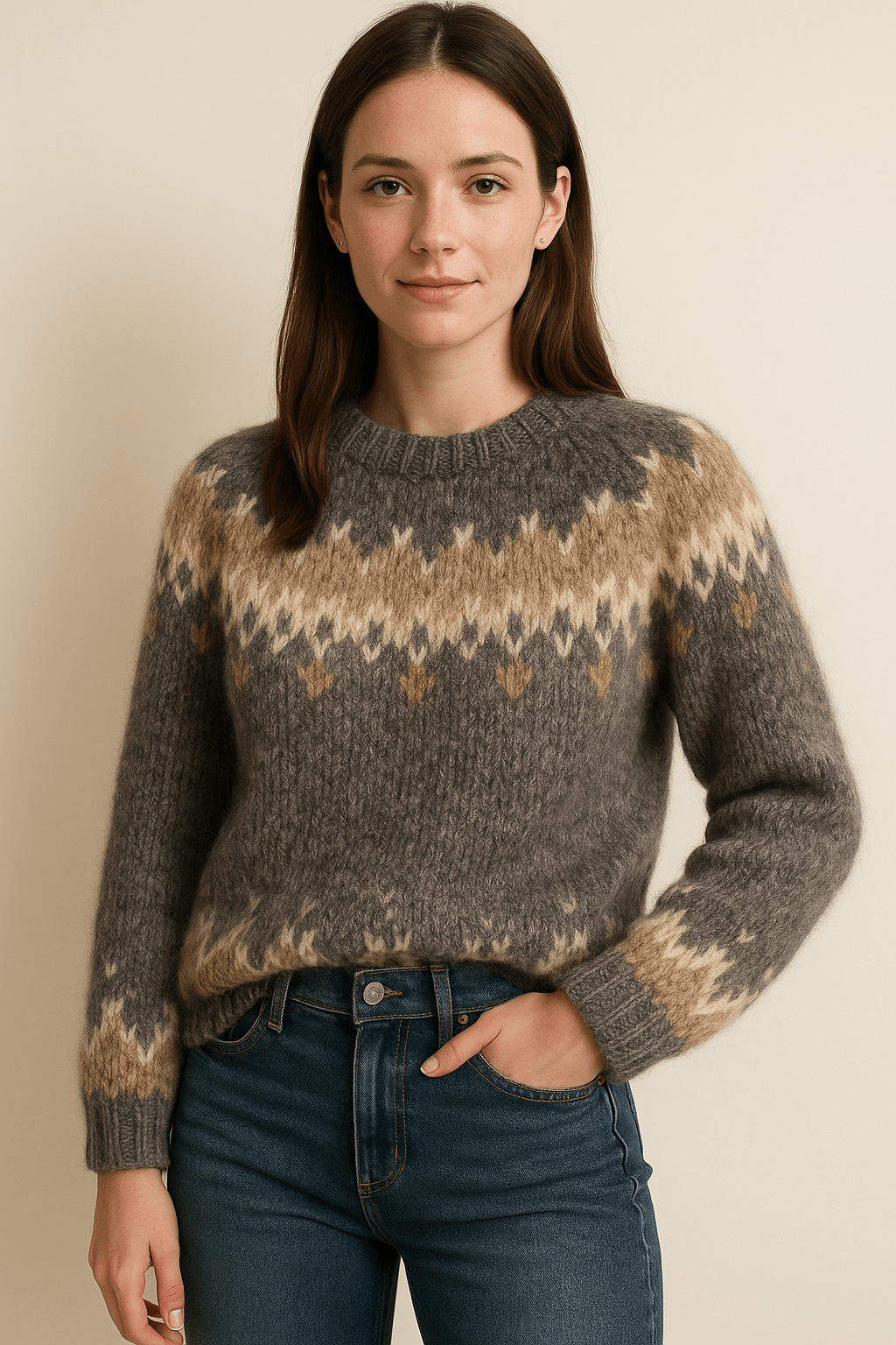 Eliza – Women’s Elegant Round Neck Sweater – Soft Knit