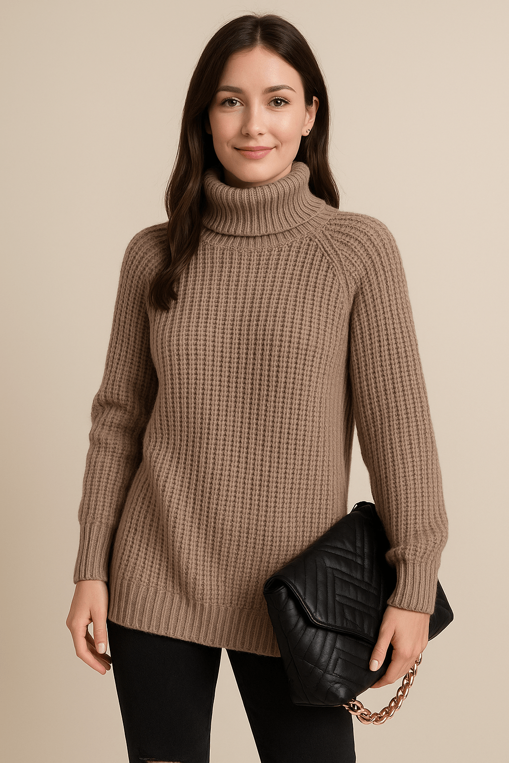 Elsie – Ribbed Knit Slit Sweater