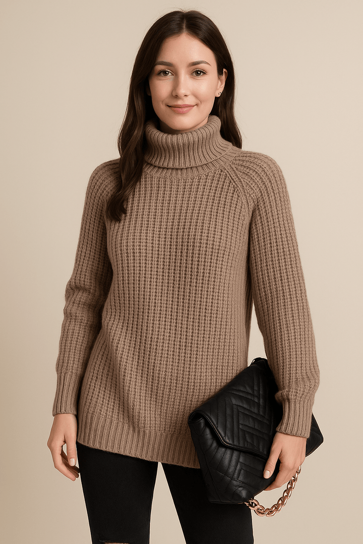Elsie – Ribbed Knit Slit Sweater