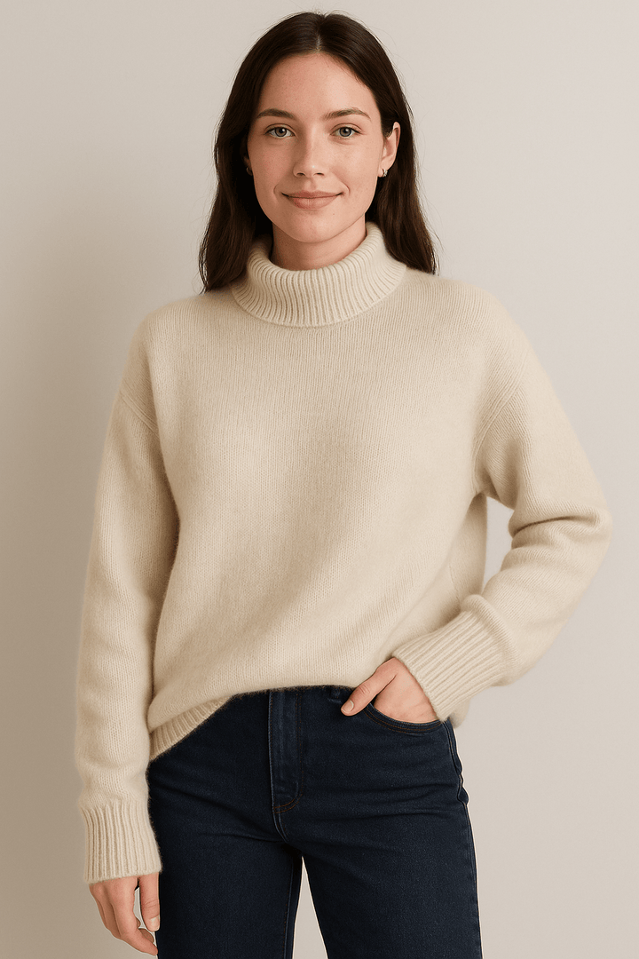 Elva – Women’s Knit High Neck Sweater