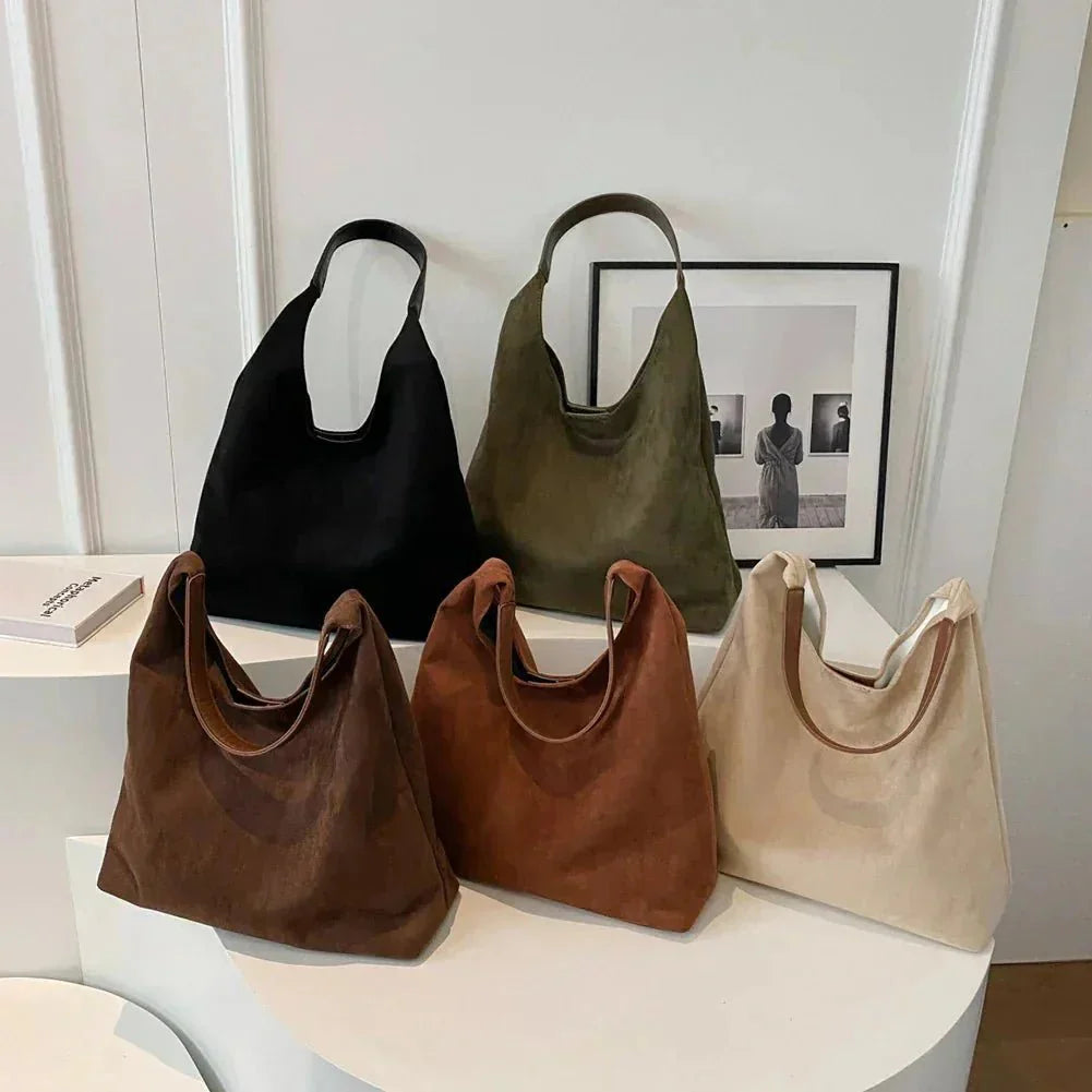 Geneviève Women's Suede Tote Bag - Roomy and Stylish Design