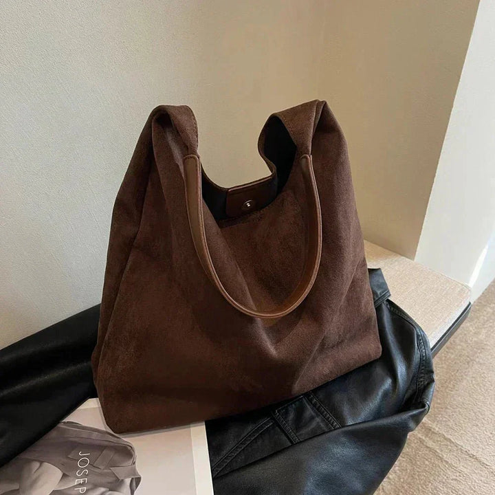 Geneviève Women's Suede Tote Bag - Roomy and Stylish Design