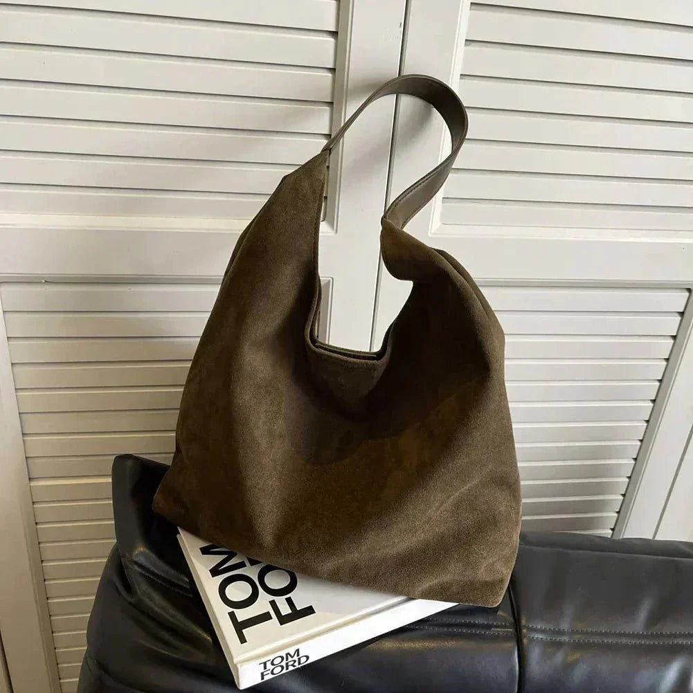Geneviève Women's Suede Tote Bag - Roomy and Stylish Design