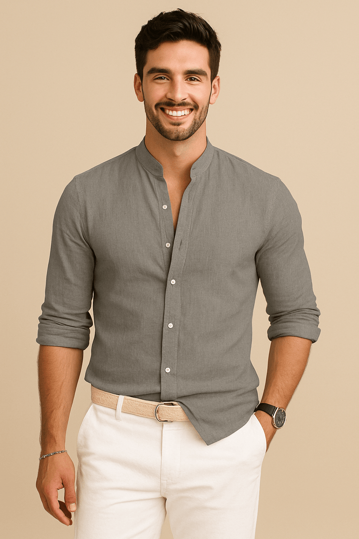 Gerard Lightweight Breathable Casual Linen Button-Up Shirt