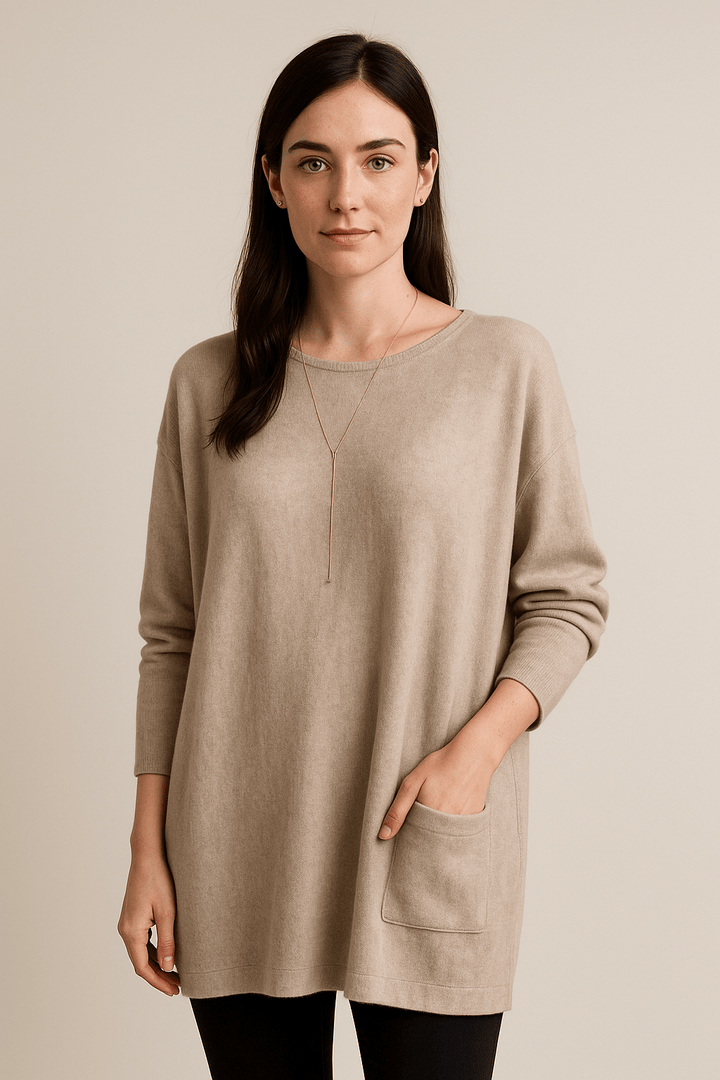 Harper – Women’s Oversized Cotton Tunic Sweater