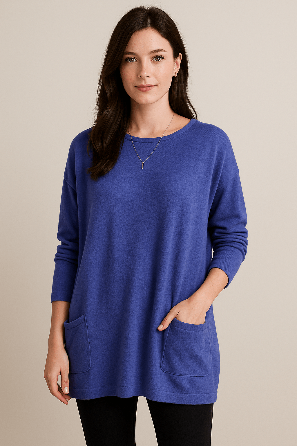 Harper – Women’s Oversized Cotton Tunic Sweater