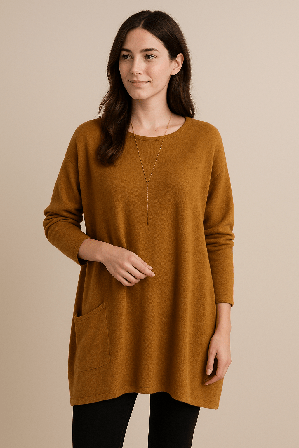Harper – Women’s Oversized Cotton Tunic Sweater