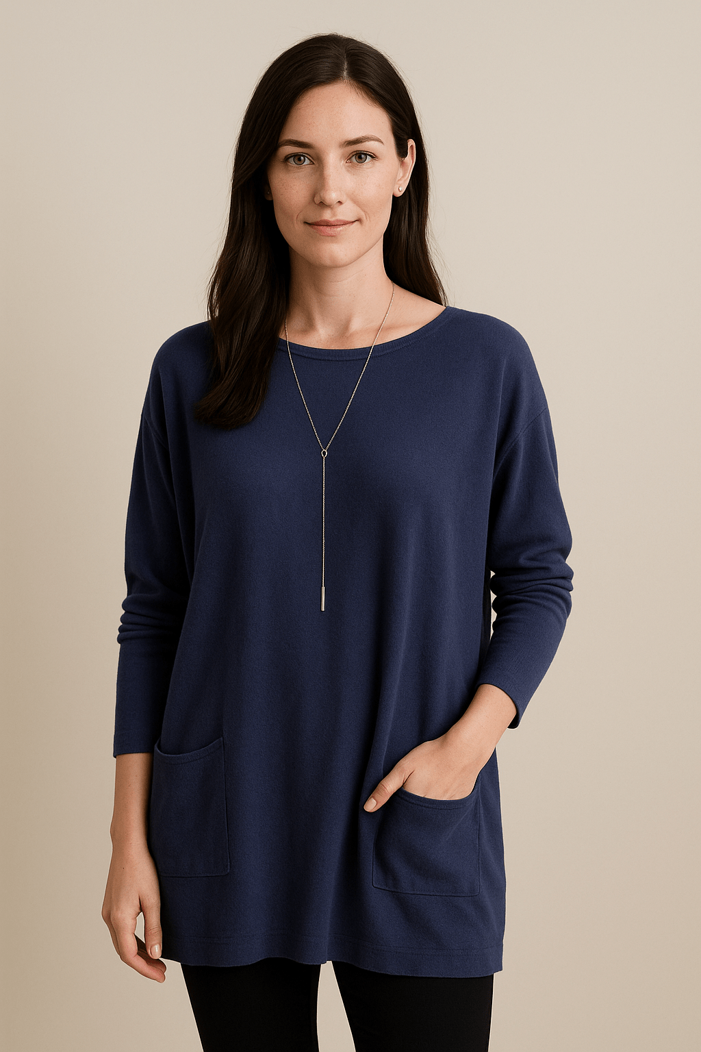 Harper – Women’s Oversized Cotton Tunic Sweater