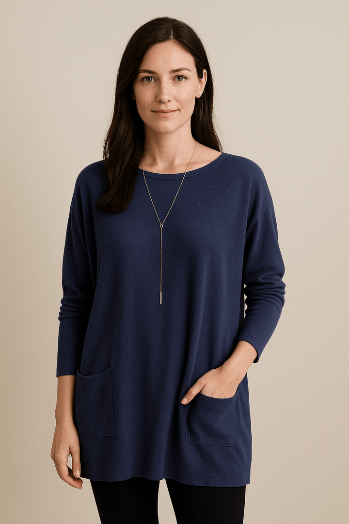 Harper – Women’s Oversized Cotton Tunic Sweater