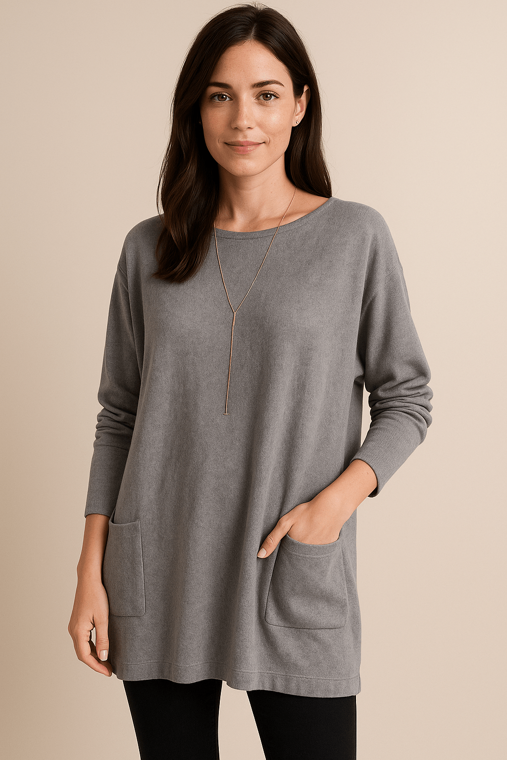 Harper – Women’s Oversized Cotton Tunic Sweater