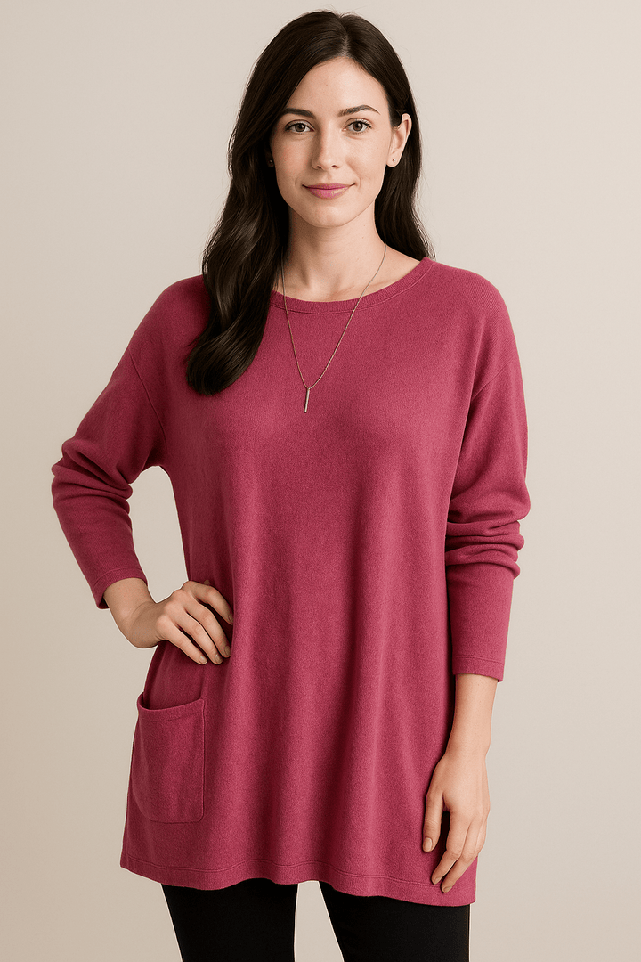 Harper – Women’s Oversized Cotton Tunic Sweater